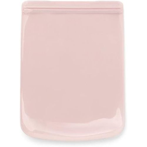 W&P Porter Silicone Reusable Storage Bag, Sandwich (46oz Flat), Blush, Food Storage Container, Microwave and Dishwasher Safe, Easy Cleaning