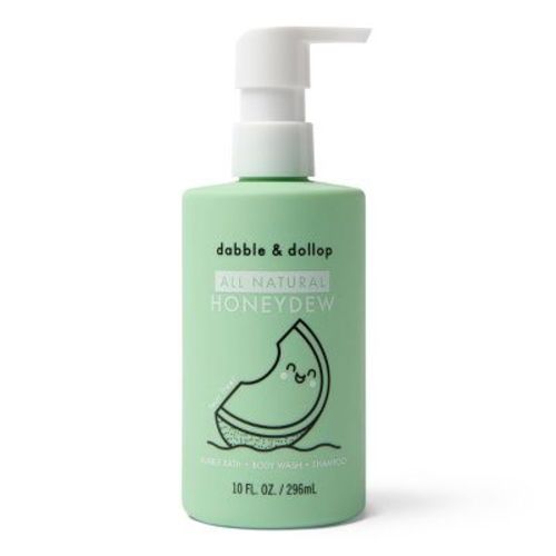 Dabble & Dollop Kids' 3-in-1 Shampoo, Body Wash & Bubble Bath - Honeydew - 10 fl oz
