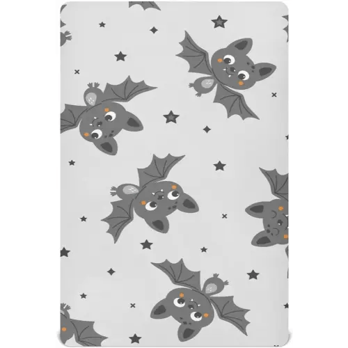 Bat Crib Sheets for Boys Girls,Breathable Skin-Friendly Nursery Bedding Sheet for Standard Crib and Toddler Mattress,S-39 * 27 * 5Inch