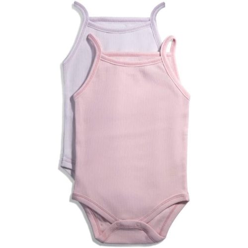 Feathers Baby Girls 100% cotton super soft One-piece Bodysuits 2-Pack