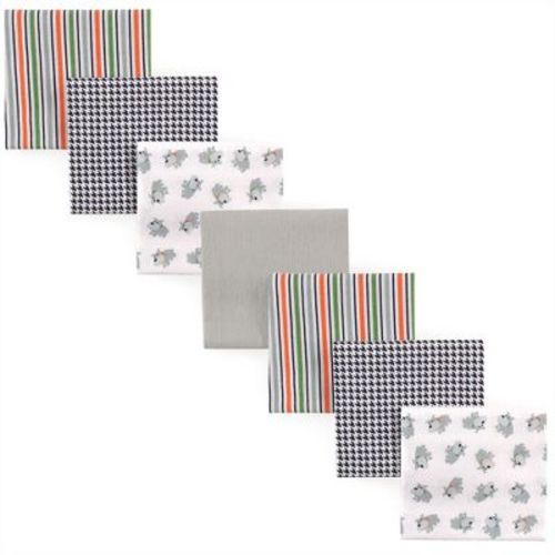 Luvable Friends Baby Boy Cotton Flannel Receiving Blankets, Dog 7-Pack, One Size