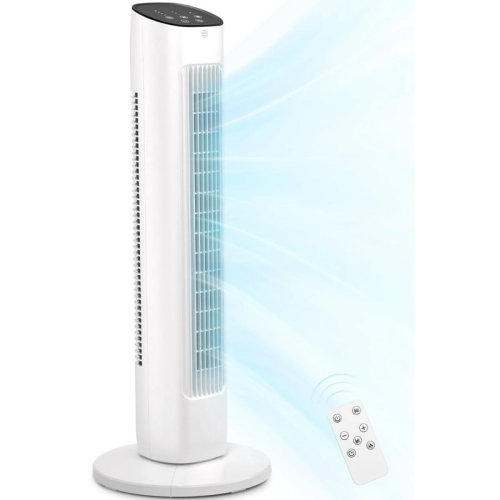 Antarctic Star Tower Fan For Bedroom, 85° Oscillating Fans With 3 Speeds, 15H Timer, Portable 30", Normal/Natural/Sleep 3 Modes | Wayfair