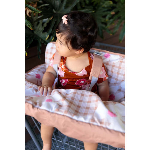 Shopping Cart Cover - Vintage Palaka Zinnia