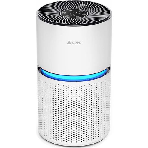 AROEVE Air Purifiers for Home Large Room Coverage Up to 1095 Sq.Ft Air Cleaner Impressive Filtration Remove Dust, Pet Dander for Office, Bedroom, MK03- White