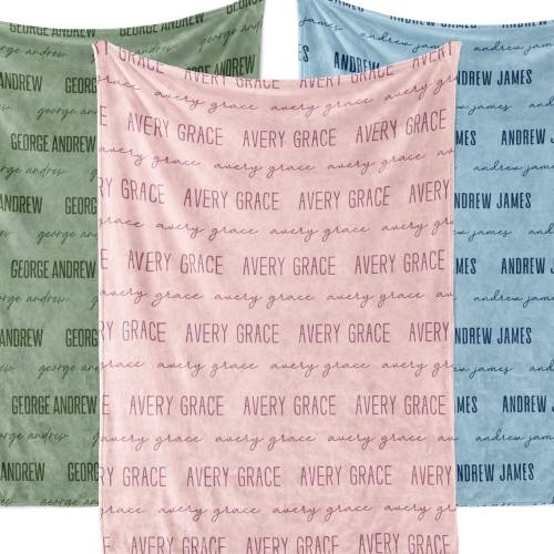 Baby Name Blanket, Newborn Name Swaddle, Personalized Baby Name Swaddle, Hospital Blanket, Baby Shower Gift, Custom Baby Gift, Green Swaddle