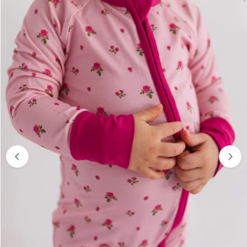 Dark Pink Haven Floral Zipper Romper – In my Jammers