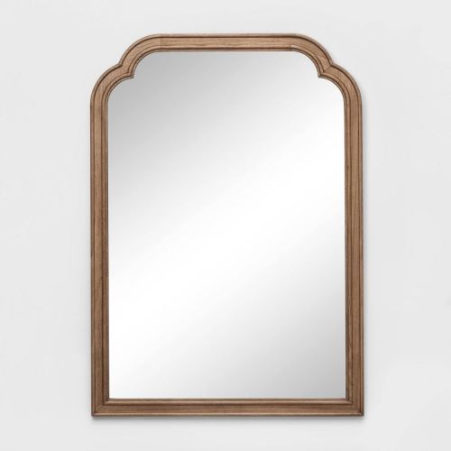 30" X 42" French Country Wall Mirror Brown - Threshold™: Sturdy Wood Frame, Wall Mount