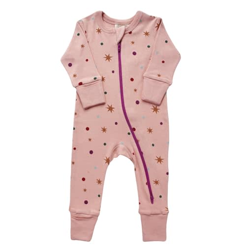 PARADE Organic Signature Print '2-Way' Zip Romper - Holiday
