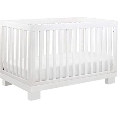 Babyletto Modo 3-in-1 Convertible Crib with Toddler Bed Conversion Kit in White, Greenguard Gold Certified