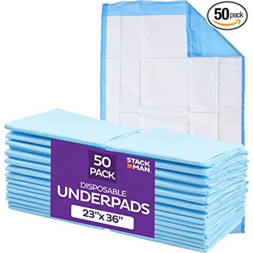 4 Pack Washable Bed Pads/Reusable Incontinence Underpads 24 x 36 - Blue,  Green, Tan and Pink - Ideal for Children and Adults Wholesale Incontinence