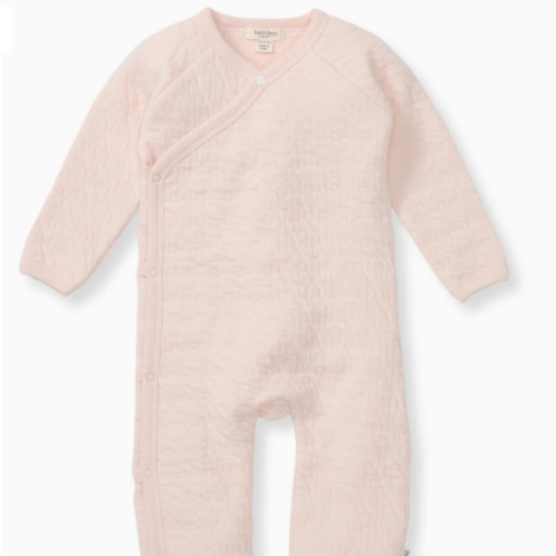 Organic Cotton Quilted Bee Wrap-Front Baby Jumpsuit - Ranunculus – Burt's Bees Baby