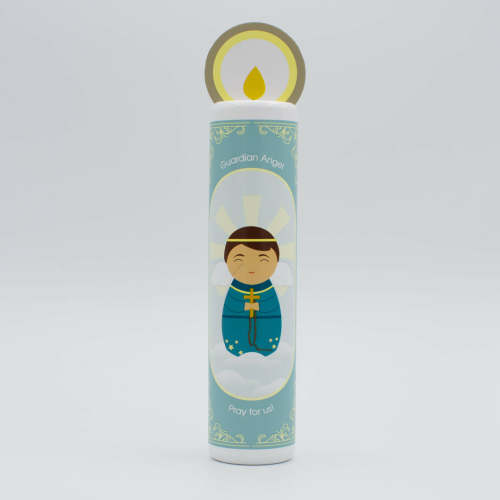 Guardian Angel (boy) Wooden Prayer Candle – Shining Light Dolls