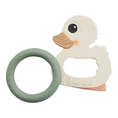 Kawan Duck & Ring Teethers in Natural Rubber Gift Set -