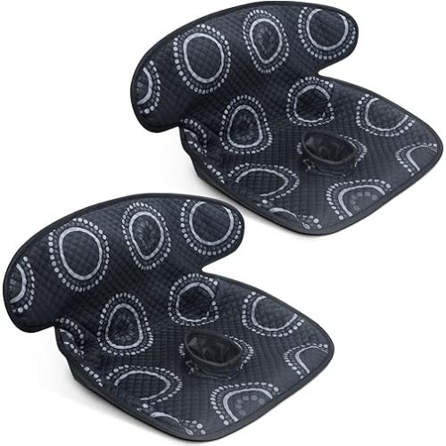 COOLBEBE Infant Car Seat Protector for Potty Training, 2 Pack Dry Waterproof Car Seat Liner Toilet Training for Baby Infant Toddler, Piddle Pads Cover Car Seat Pad for Strollers & Carseat (Black,2PC)