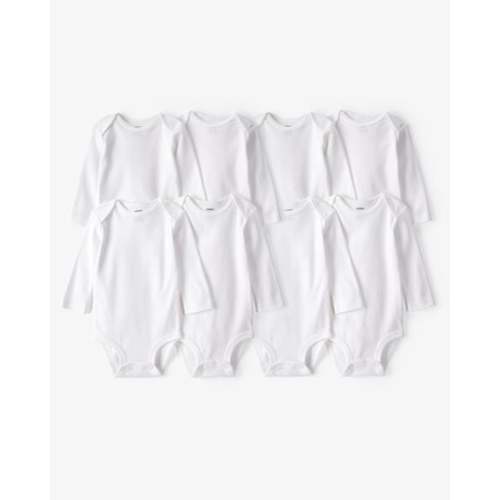 3M- Baby 8-Pack Long Sleeve Cotton Bodysuits