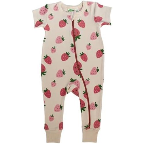 Parade Organic Signature Print '2-Way' Zip Romper - Short Sleeve