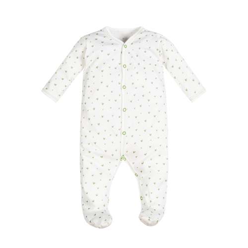 Snap Front Footie - Hearts