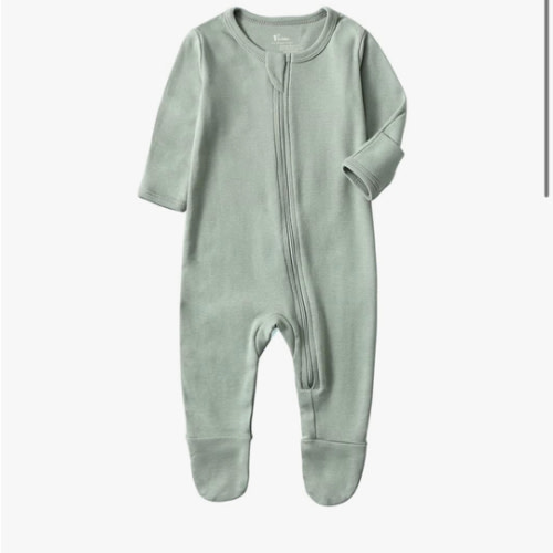 O2 BABY Baby Boys Girls Organic Cotton Zip-Front Sleeper Pajamas, Footed Sleep 'n Play