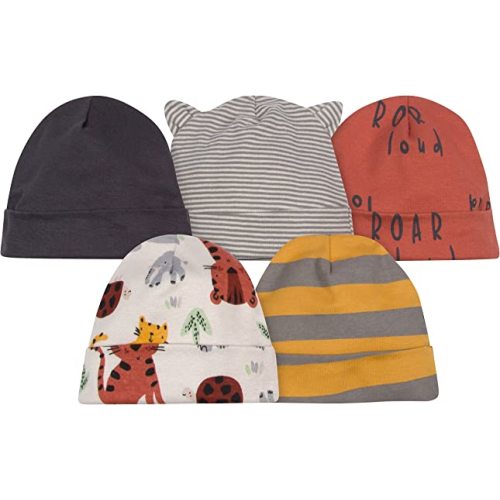 Gerber Unisex-Baby 5-Pack Caps