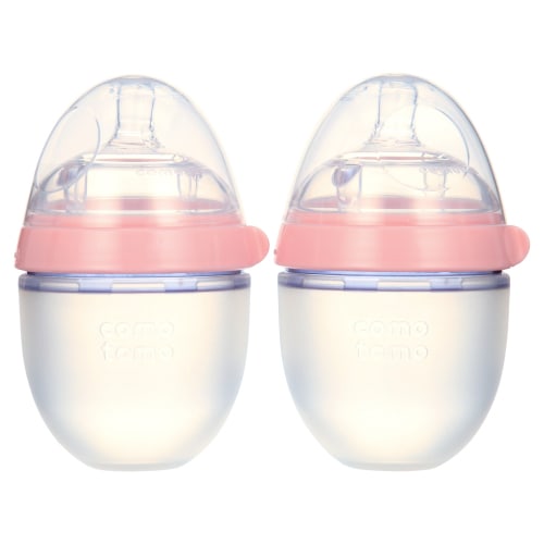 Comotomo Baby Bottle, Pink, 5 Ounce (2 Count)