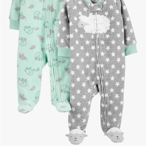 Simple Joys by Carter's Baby 2-Pack Neutral Fleece Footed Sleep and Play