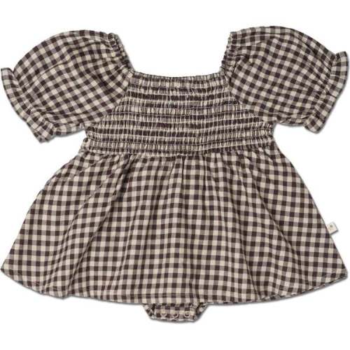 Organic Smocked Dress W/ Bloomers, Gingham Checks - Makemake Organics | Maisonette