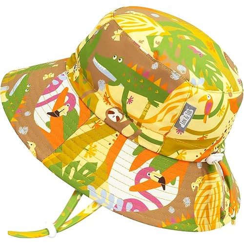 JAN & JUL Quick Dry Sun-Hat with Neck Flap for Swimming Boys' Beach Hat