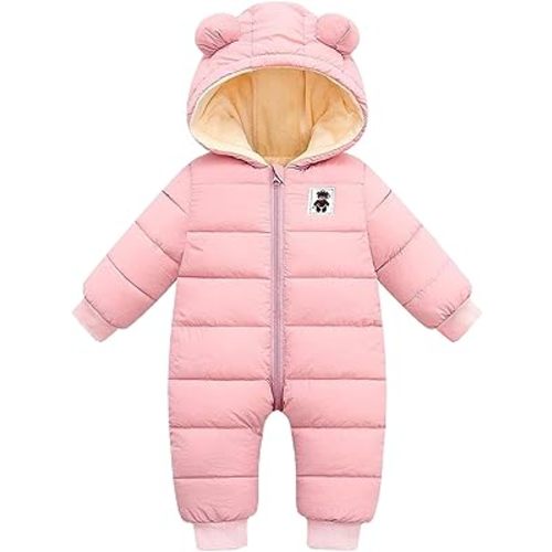 BYFRI Baby Boys Girls Snowsuit Infant Winter Clothes Newborn Hooded Jacket Toddler Jumpsuit Coat