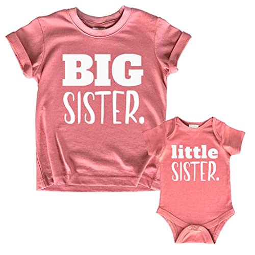 big sister little sister matching outfits shirt gifts girls newborn baby set
