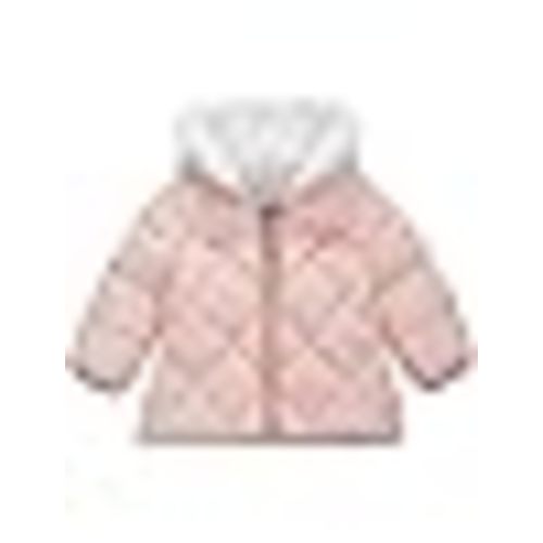 Rokka&Rolla Baby Girls' Water-Resistant Puffer Jacket Hooded Winter Coat with Soft Mini Fur Lining for Newborn Infant Toddler