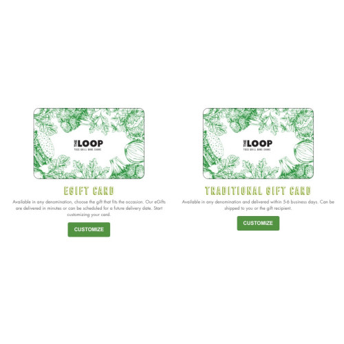 Gift Cards | The Loop Restaurant