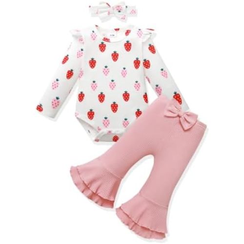 Vibebox Baby Girl Clothes Fall Winter Coming Home Outfits Preemie-12 Months