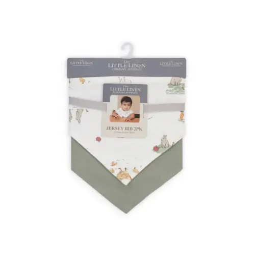 The Little Linen Co. Jersey Bib Farmyard Lamb 2 Pack | Baby Bunting AU