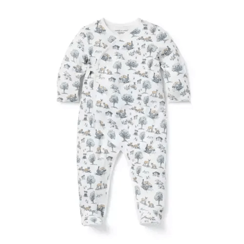 Baby Jet Ivory Woodland Toile Baby Woodland Toile Wrap Footed One-Piece by Janie and Jack