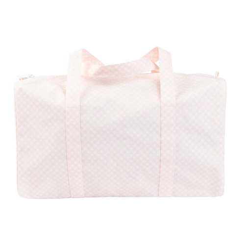 The Duffel Bag Peachy Pink Gingham by Apple of My Isla