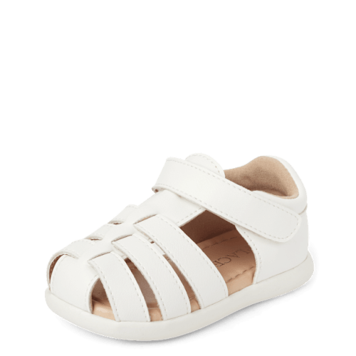 Baby First Steps Fisherman Sandals - White