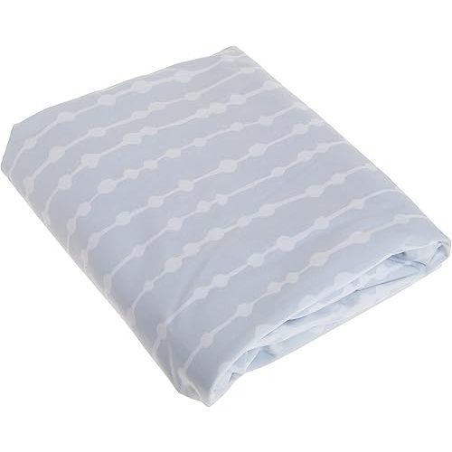 4moms Breeze Playard Sheets, for Baby Bassinets and Furniture, Machine Washable, Soft, Plush, Waterproof Fabric, Grey Beads