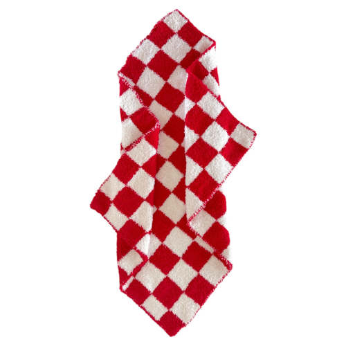 Phufy® Bliss Checkerboard Mini Blanket, Red