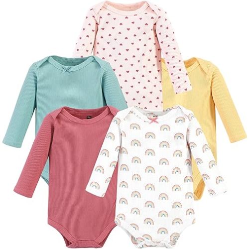 Hudson Baby Unisex Baby Thermal Long Sleeve Bodysuits, Snowflake
