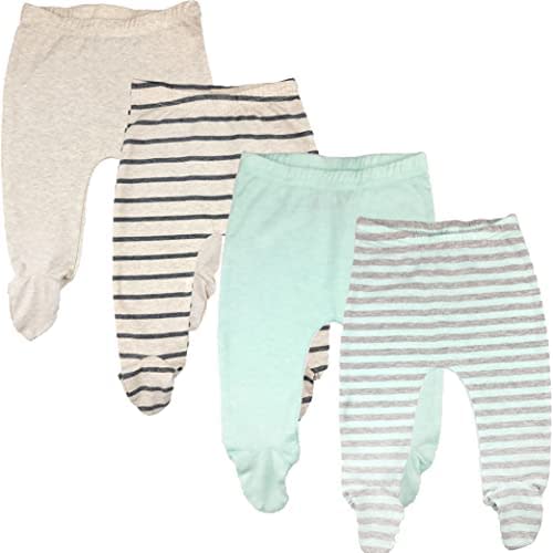 123 Bear Baby Soft Cotton Spandex Pants with Feet