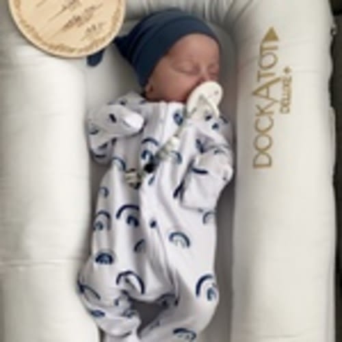 Brooks' Blue Rainbows Zipper Footie
