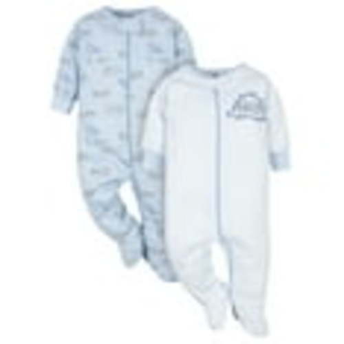 Gerber Newborn Baby Boys Organic Cotton Sleep 'N Play Footed Pajamas, 2-Pack (0/3M-6/9M)