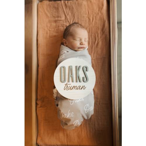 Baby Name Swaddle, Swaddle and 3D Birth Stat, Baby Name Announcement, Hospital Newborn Announcement, 3D Baby Birth Stat, Gift for New Mom