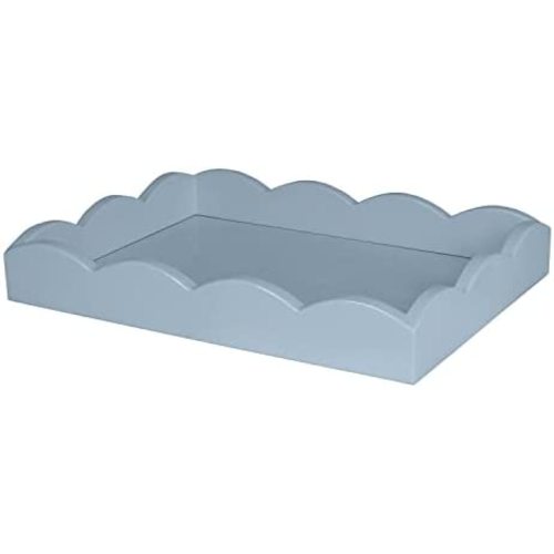 Addison Ross 11x8 Scalloped Tray Denim