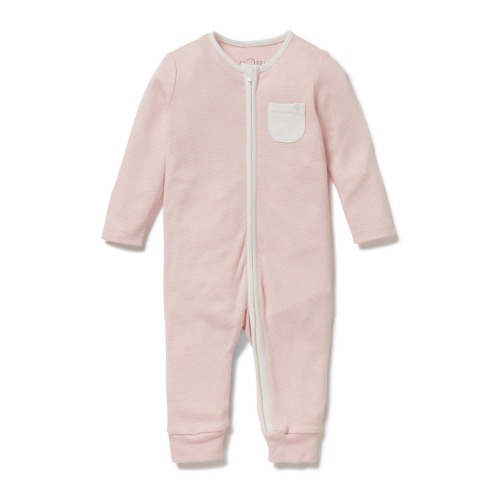 Stripe Fitted One-Piece Pajamas