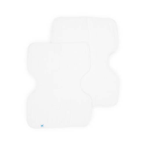 Little Unicorn Muslin Baby Burp Cloths 2 Pack - White