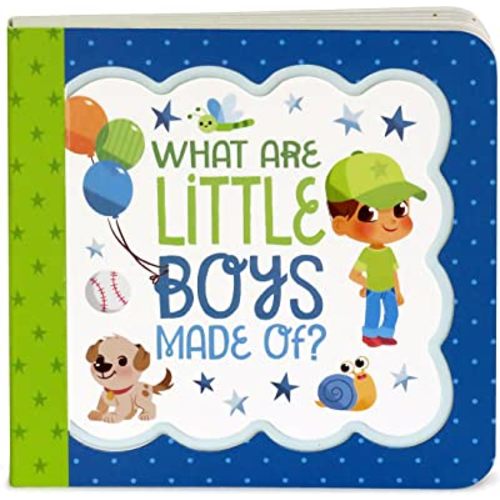 What Are Little Boys Made Of: Little Bird Greetings, Greeting Card Board Book with Personalization Flap, Gifts for Birthday, Baby Showers and More