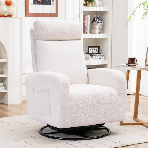 Ebern Designs 28" Upholstered Swivel Chair with High Back & Reviews | Wayfair