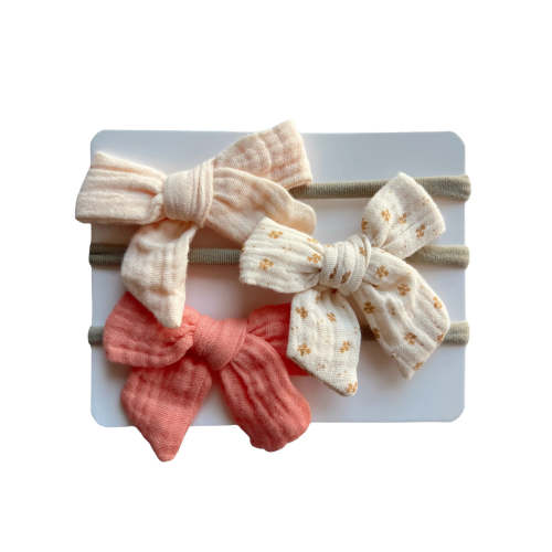 3-Pack Nylon Bows, Bella