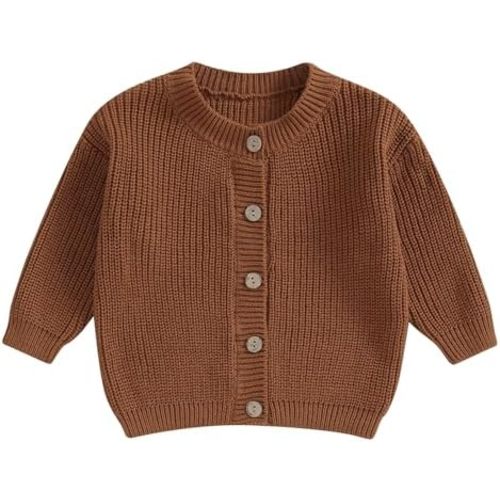 Newborn Baby Girl Boy Cute Long Sleeve Button Up Cardigan Toddler Knit Sweater Infant Fall Winter Clothes